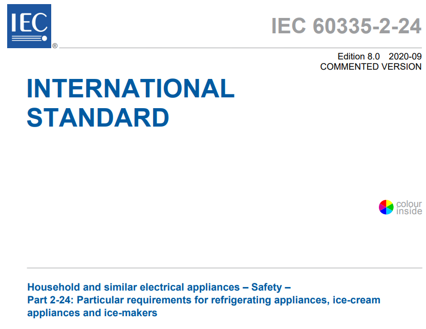 Standard IEC 60335-2-24